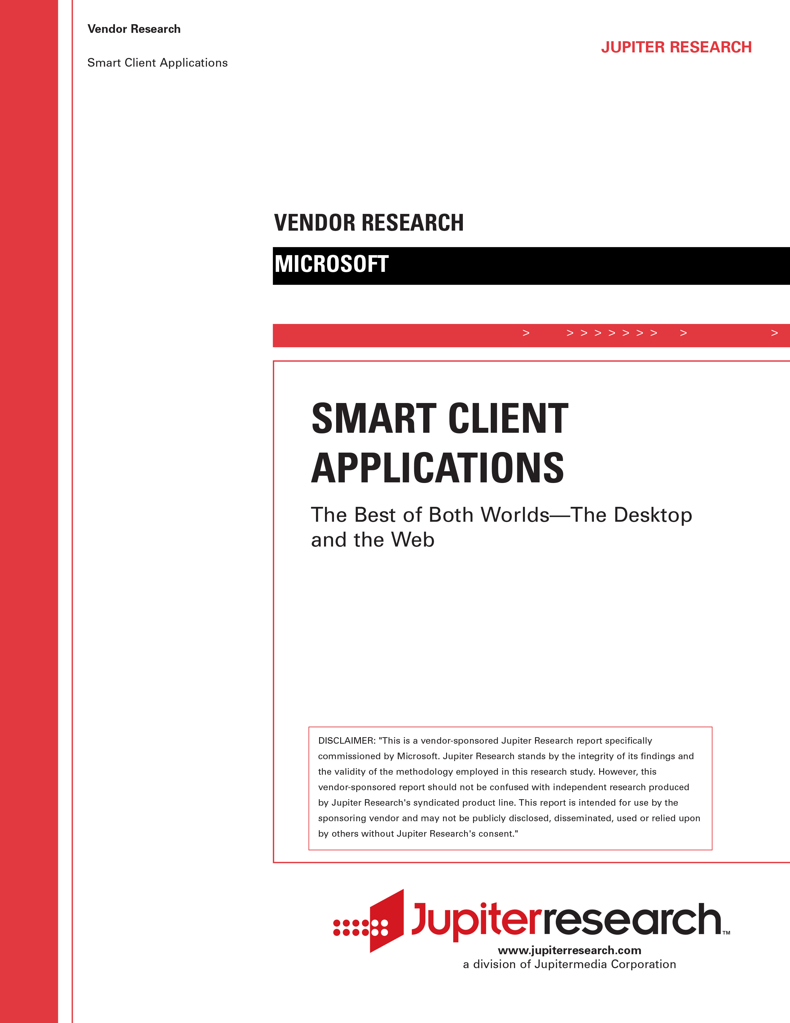 Smart Client Applications - The Best of Both Worlds - A Juniper Research Paper
