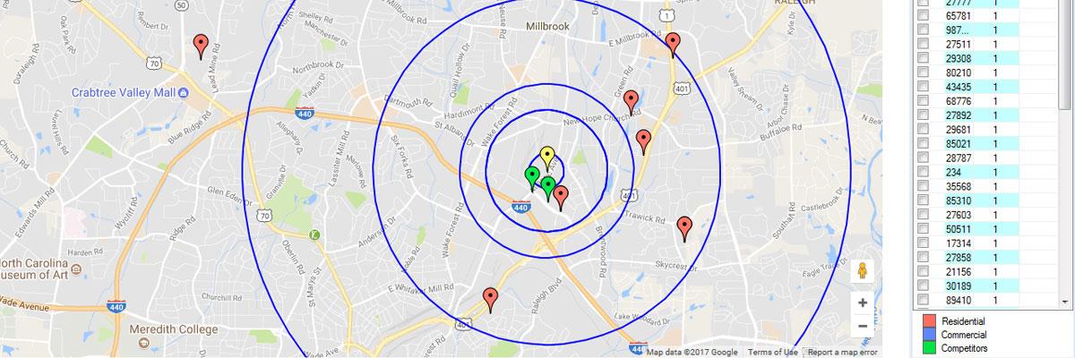 Creating, Editing and Using the Site Map, Map Tenants and Competitor Screens