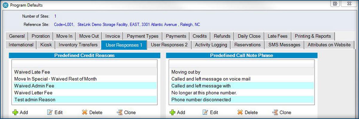 Customize Your SiteLink Experience